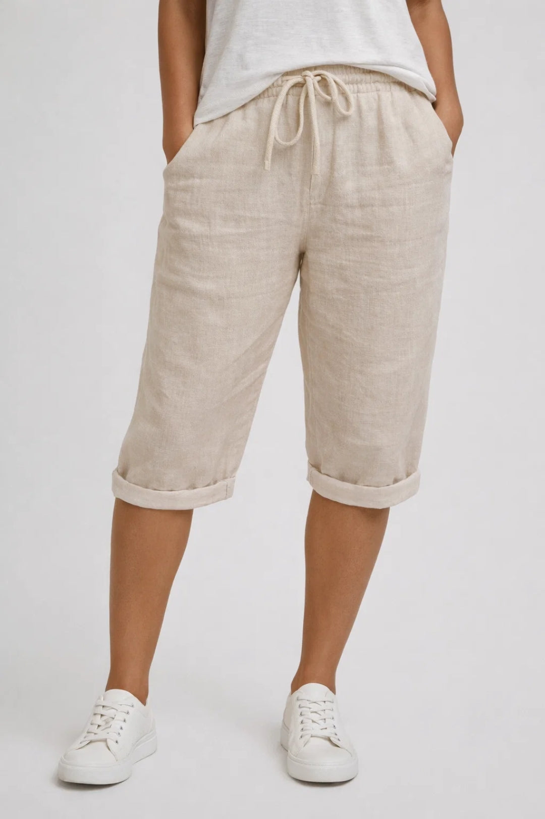 Women's Wide Fit Summer Shorts with Elastic Waist