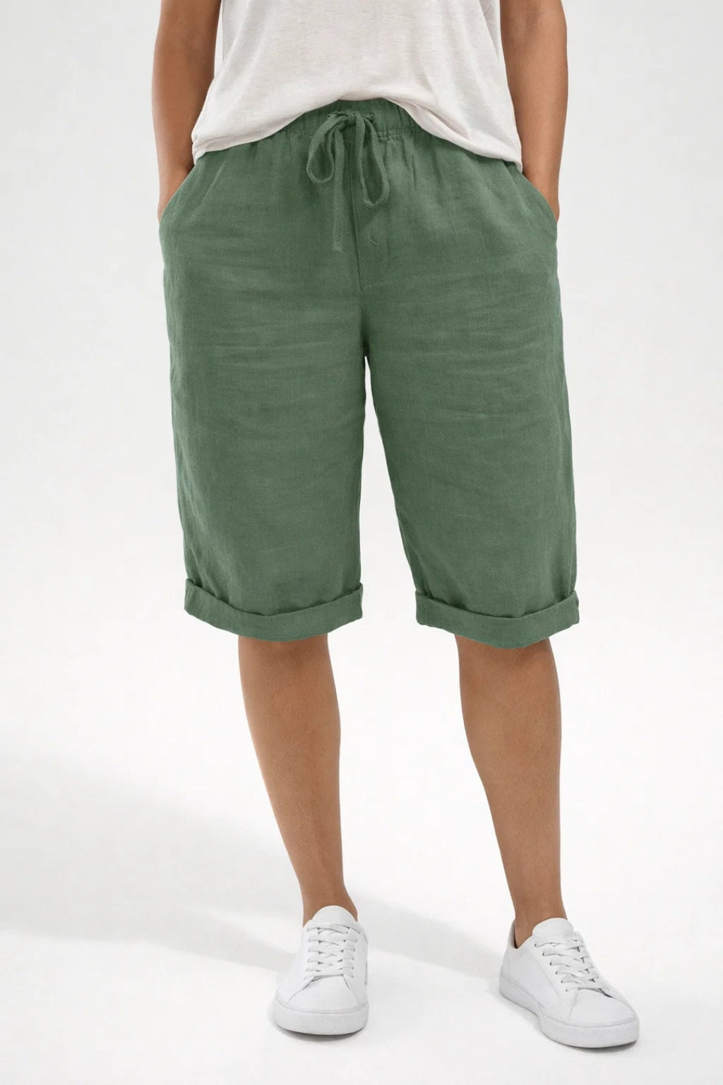 Women's Wide Fit Summer Shorts with Elastic Waist