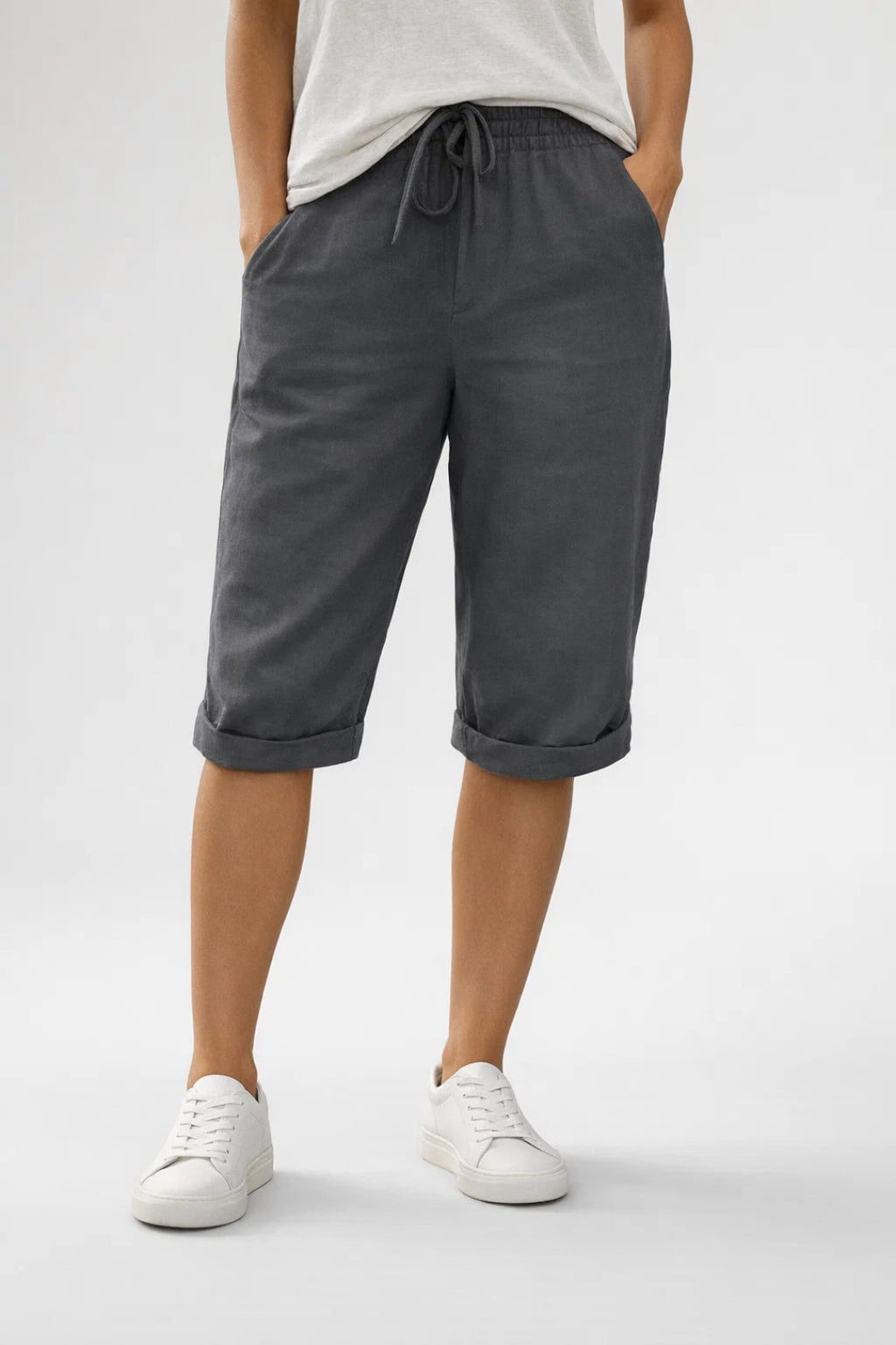 Women's Wide Fit Summer Shorts with Elastic Waist