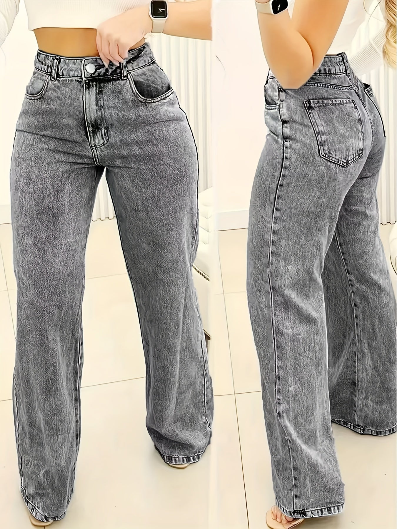 Women's Wide Leg Baggy Jeans for Casual Style