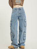 Women's Wide Leg Cargo Jeans