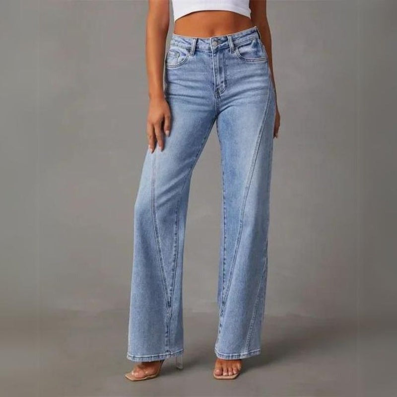 Women's Wide Leg Jeans - High Waist, Comfortable Fit