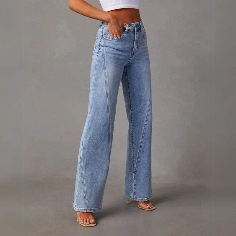 Women's Wide Leg Jeans - High Waist, Comfortable Fit
