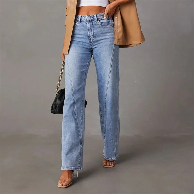 Women's Wide Leg Jeans - High Waist, Comfortable Fit
