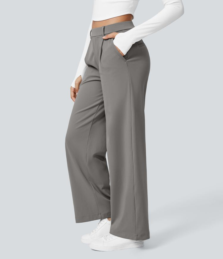Women's Wide Leg Trousers - Elegant High Waist Palazzo Pants