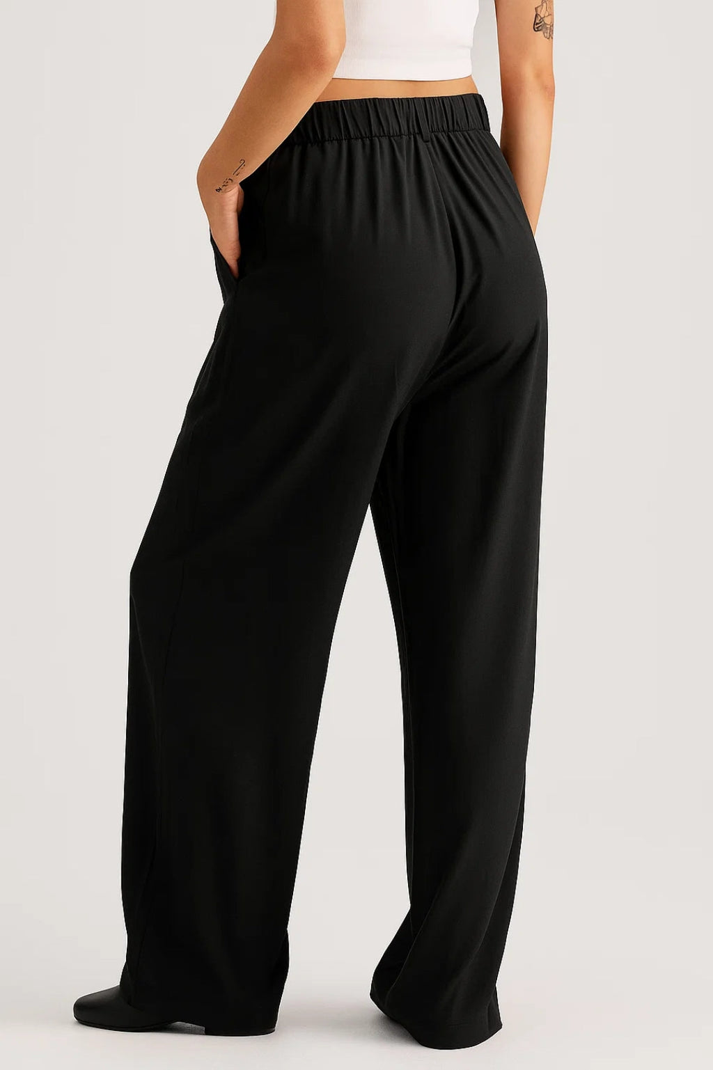 Women's Wide Leg Trousers – High Waist Design for Elegant Winter Style