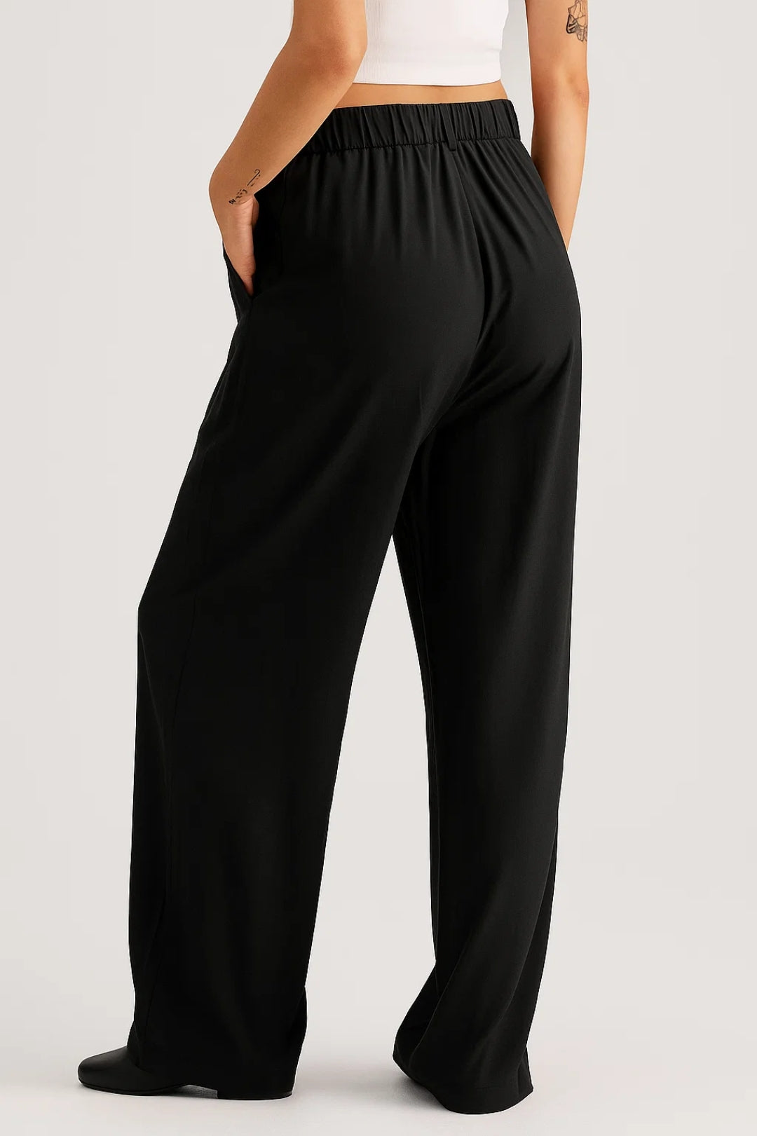 Women's Wide Leg Trousers – High Waist Design for Elegant Winter Style