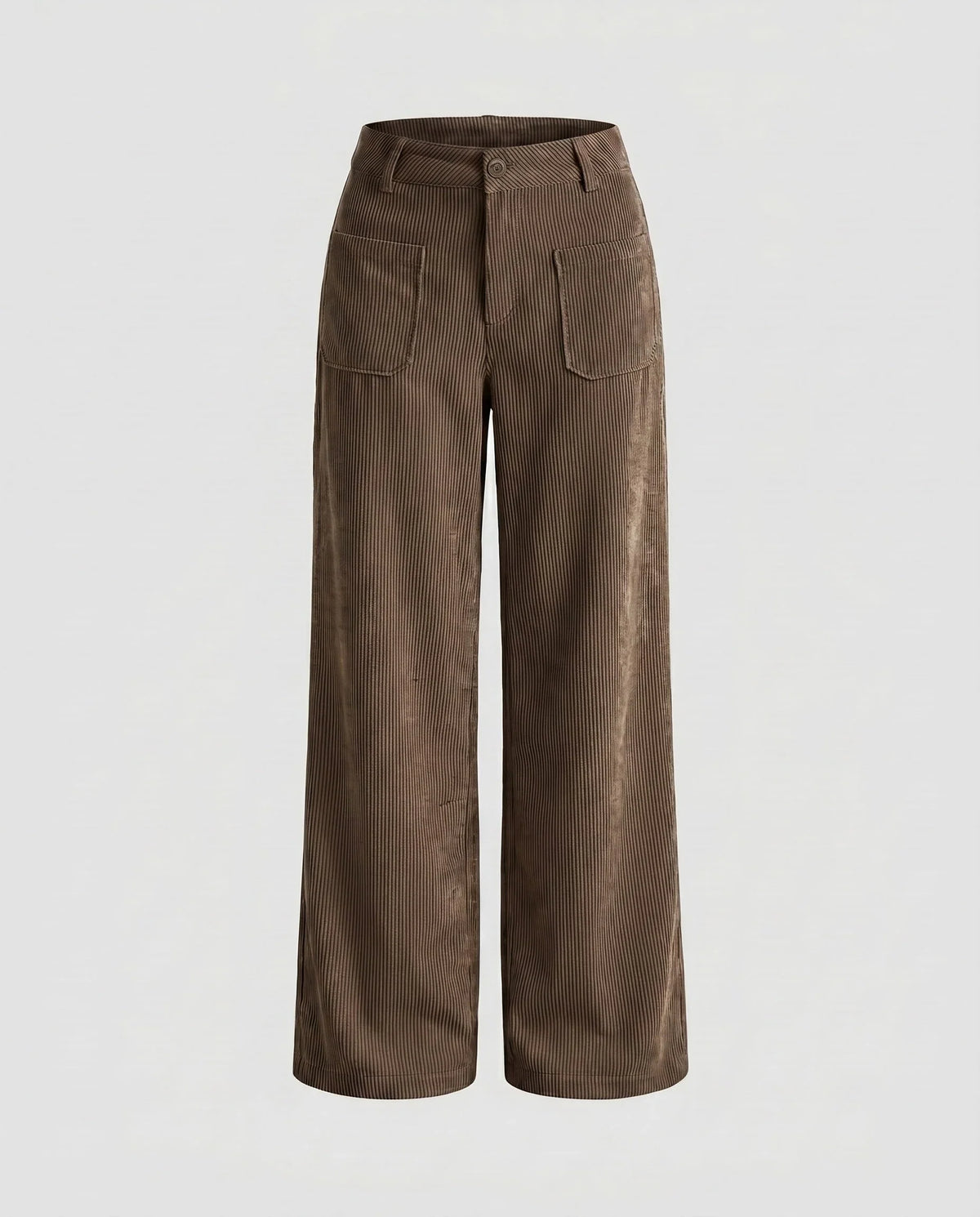 Women's Wide Leg Trousers with Elastic Waistband 9