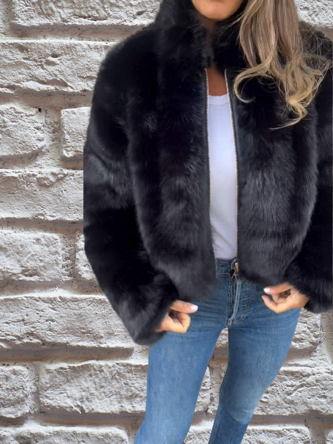 Women's Winter Coat – Stylish High Collar Design for Warmth on Cold Days
