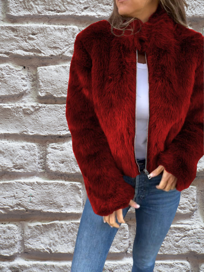 Women's Winter Coat – Stylish High Collar Design for Warmth on Cold Days