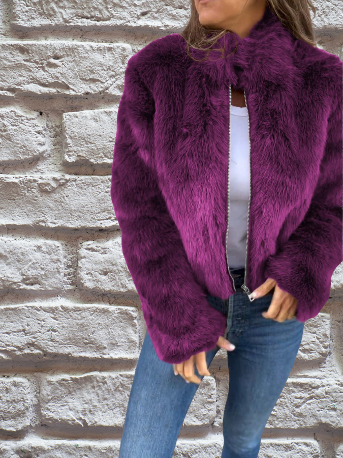 Women's Winter Coat – Stylish High Collar Design for Warmth on Cold Days