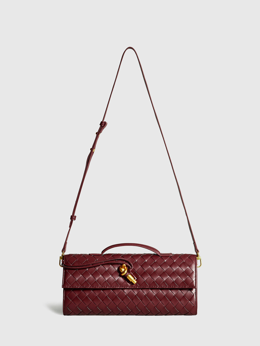 Women's Woven Flap Clutch Handbag