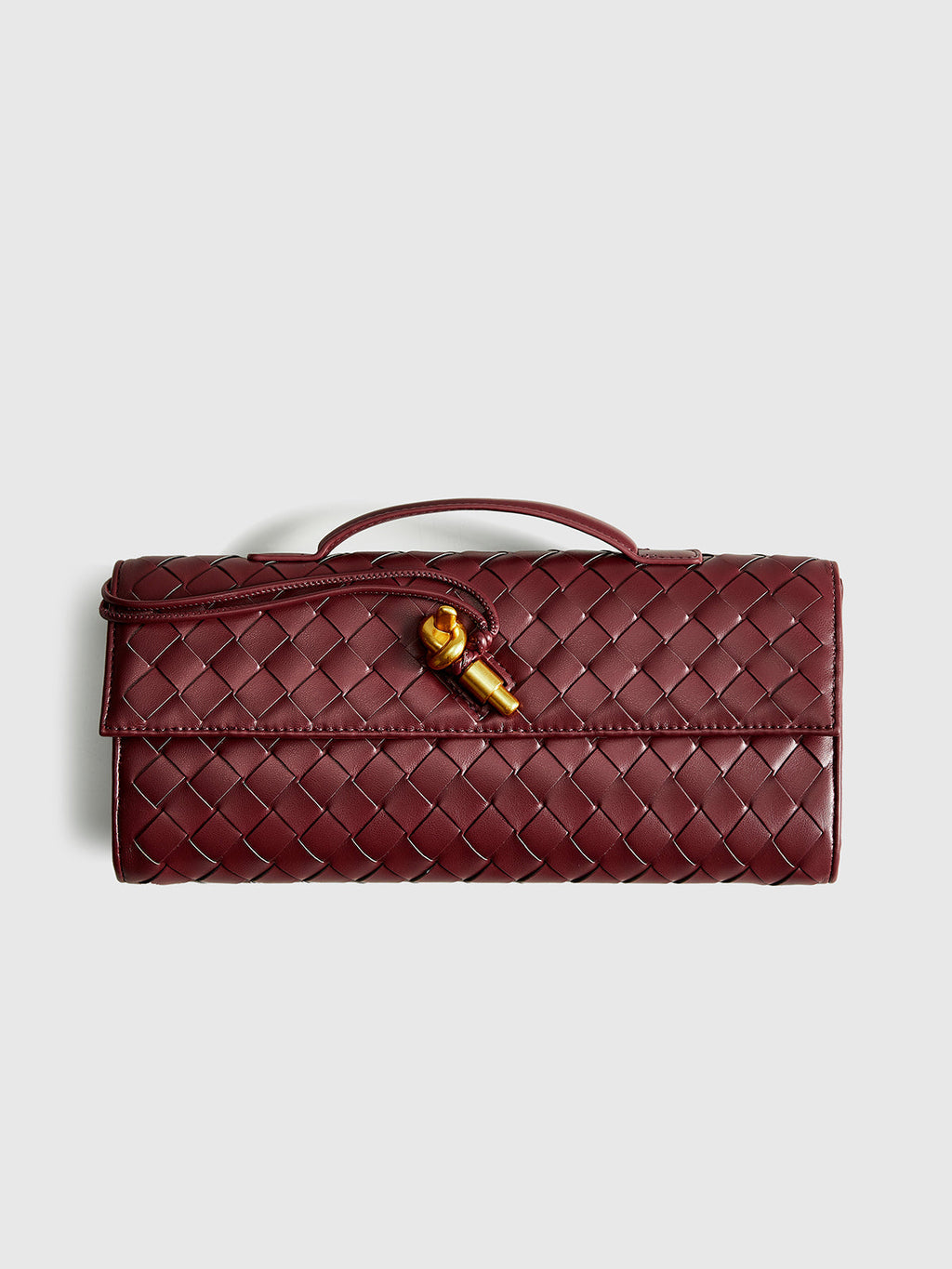 Women's Woven Flap Clutch Handbag
