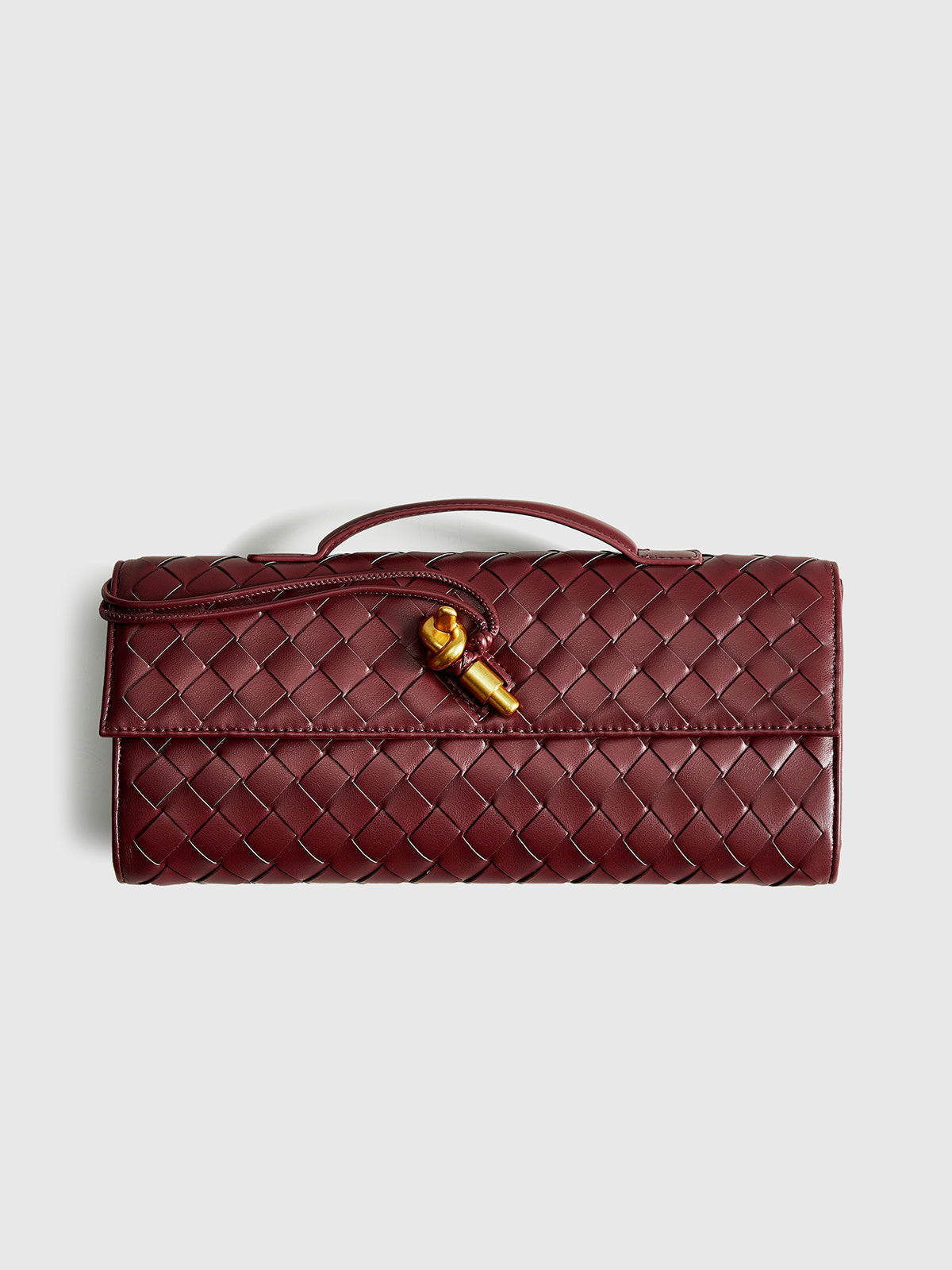 Women's Woven Flap Clutch Handbag