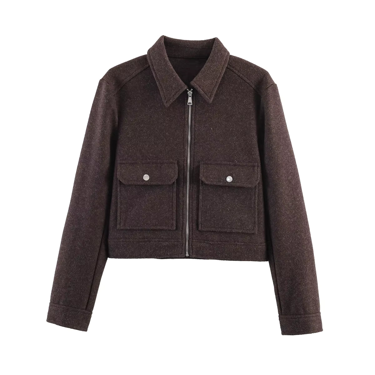 Women's Tweet Long Sleeve Jacket for Casual Wear