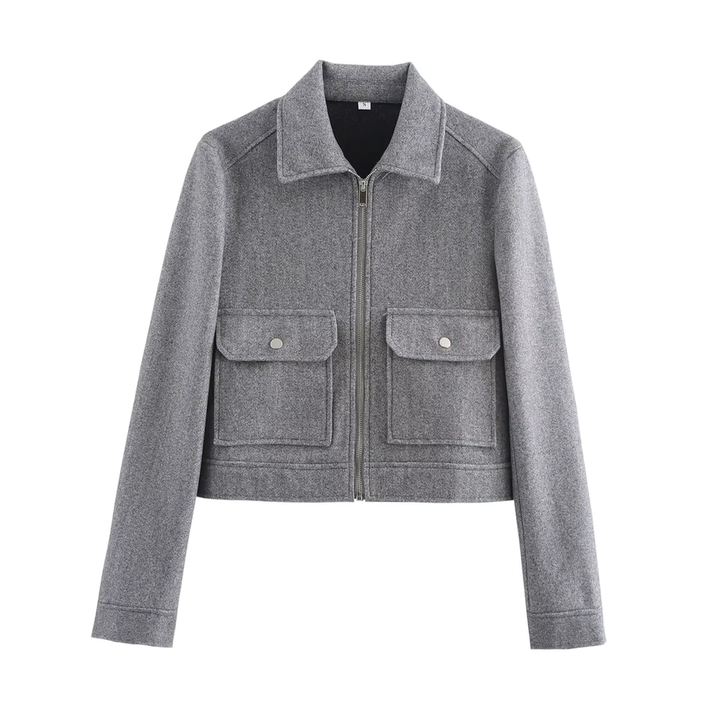 Women's Tweet Long Sleeve Jacket for Casual Wear