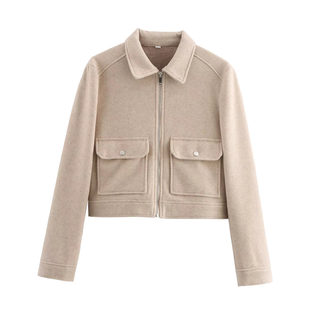 Women's Tweet Long Sleeve Jacket for Casual Wear