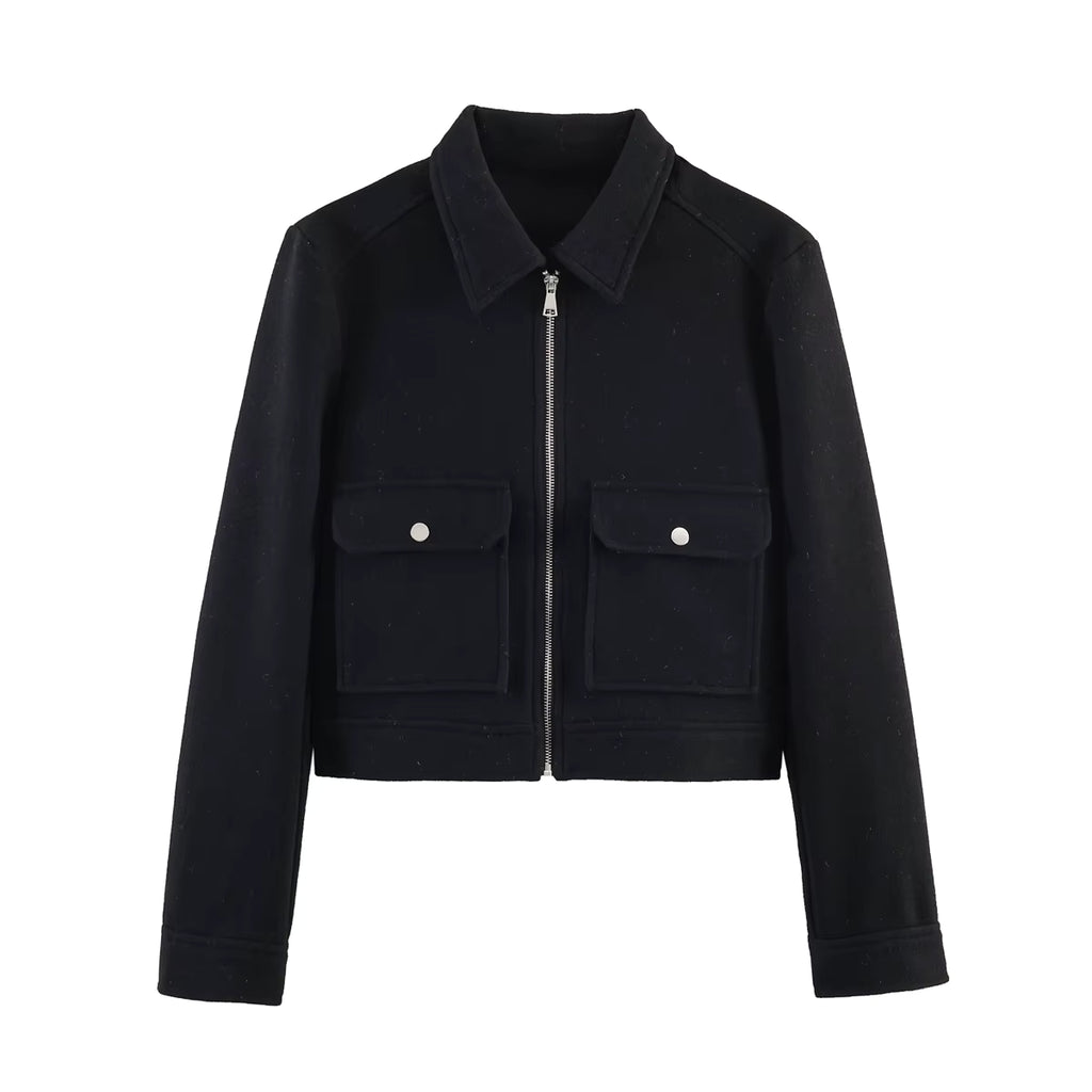 Women's Tweet Long Sleeve Jacket for Casual Wear