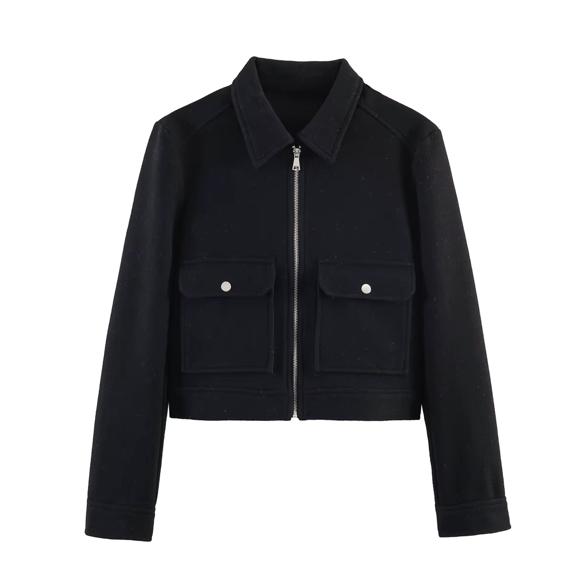 Women's Tweet Long Sleeve Jacket for Casual Wear