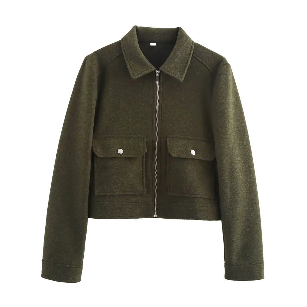 Women's Tweet Long Sleeve Jacket for Casual Wear