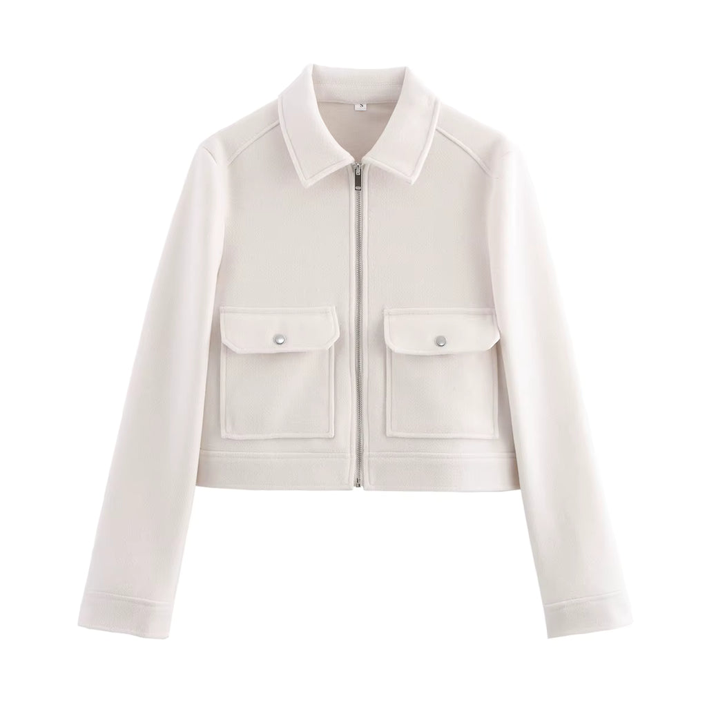 Women's Tweet Long Sleeve Jacket for Casual Wear