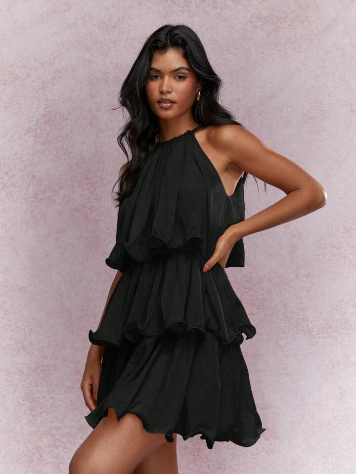 Women's Sleeveless Ruffled Midi Dress
