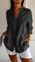 Women's Pleated Long Sleeve Shirt