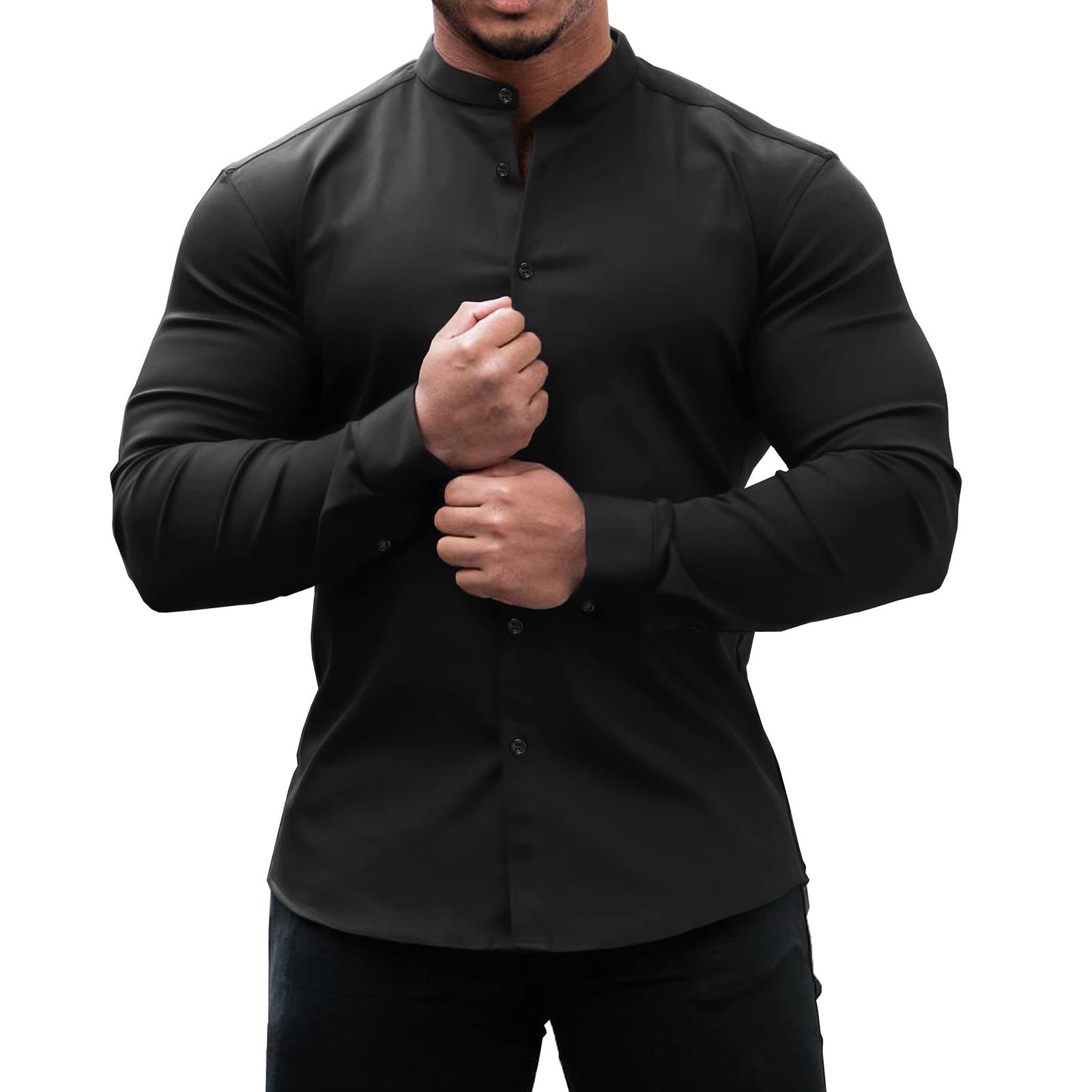 Men's Casual Button Down Long Sleeve Shirt