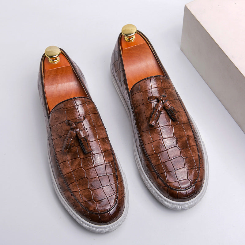 Mens Loafers with Tassel Detail and Slip On Design