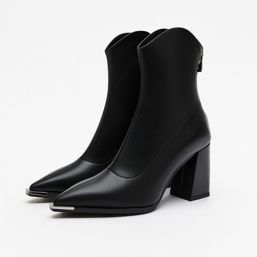 Women's Classic Ankle Boots – Chic Pointed Toe Design