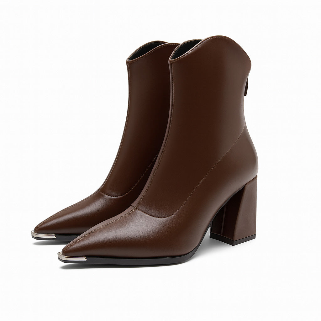 Women's Classic Ankle Boots – Chic Pointed Toe Design