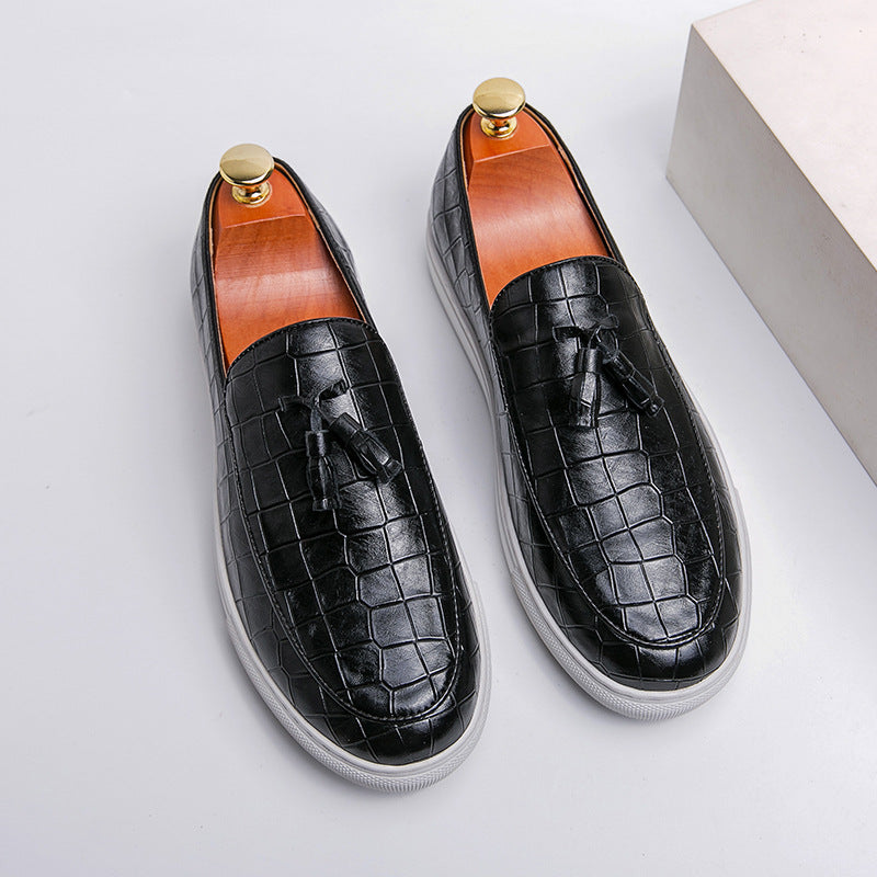 Mens Loafers with Tassel Detail and Slip On Design