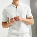 Men's Casual Polo Shirt with Zipper