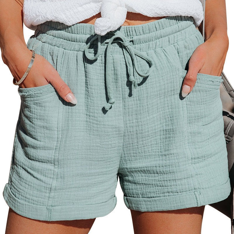 Women's High-Waisted Wide Leg Short Pants
