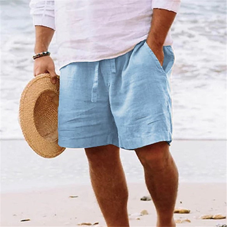 Men's Casual Summer Drawstring Shorts with Pockets
