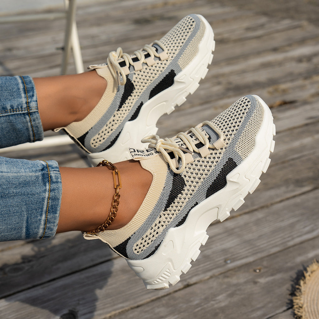 Women's Breathable Lace-up Sneakers