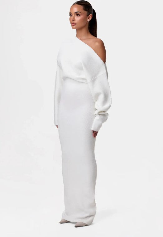 Women's Off-Shoulder Bodycon Long Sleeve Dress