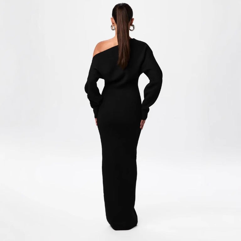 Women's Off-Shoulder Bodycon Long Sleeve Dress