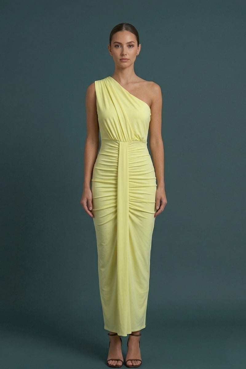 Women's One Shoulder Maxi Dress for Summer Events