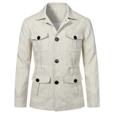 Men's Slim Fit Linen Jacket for Casual and Formal Wear