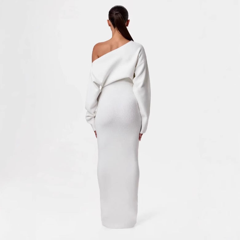 Women's Off-Shoulder Bodycon Long Sleeve Dress