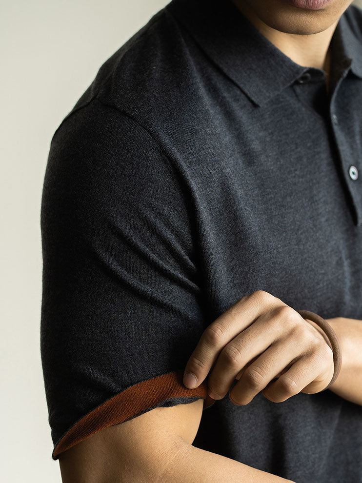 Mens Short Sleeve Polo Shirt with Modern Fit