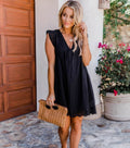 Women's Lace Cutout V-Neck Summer Dress