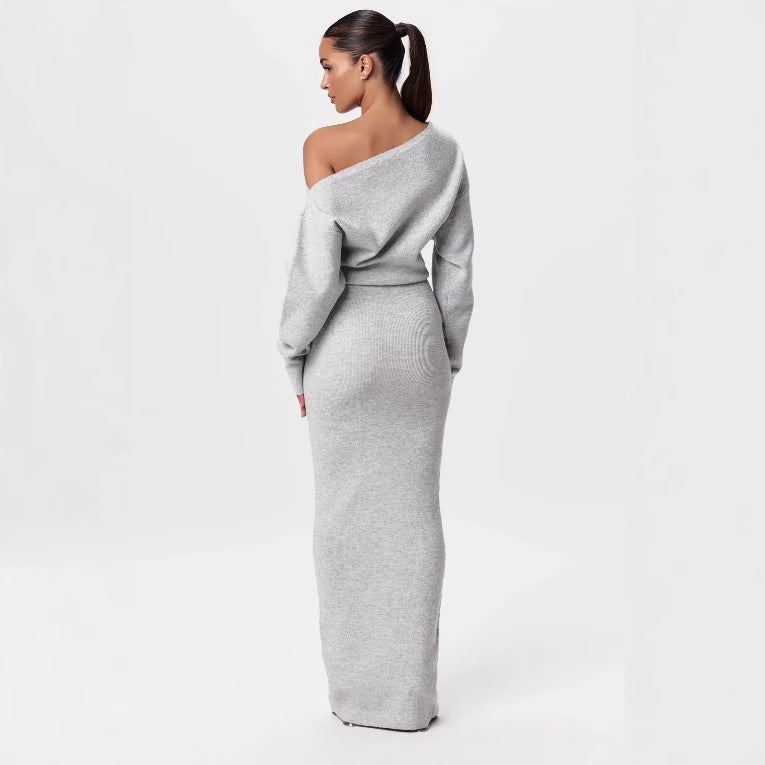 Women's Off-Shoulder Bodycon Long Sleeve Dress