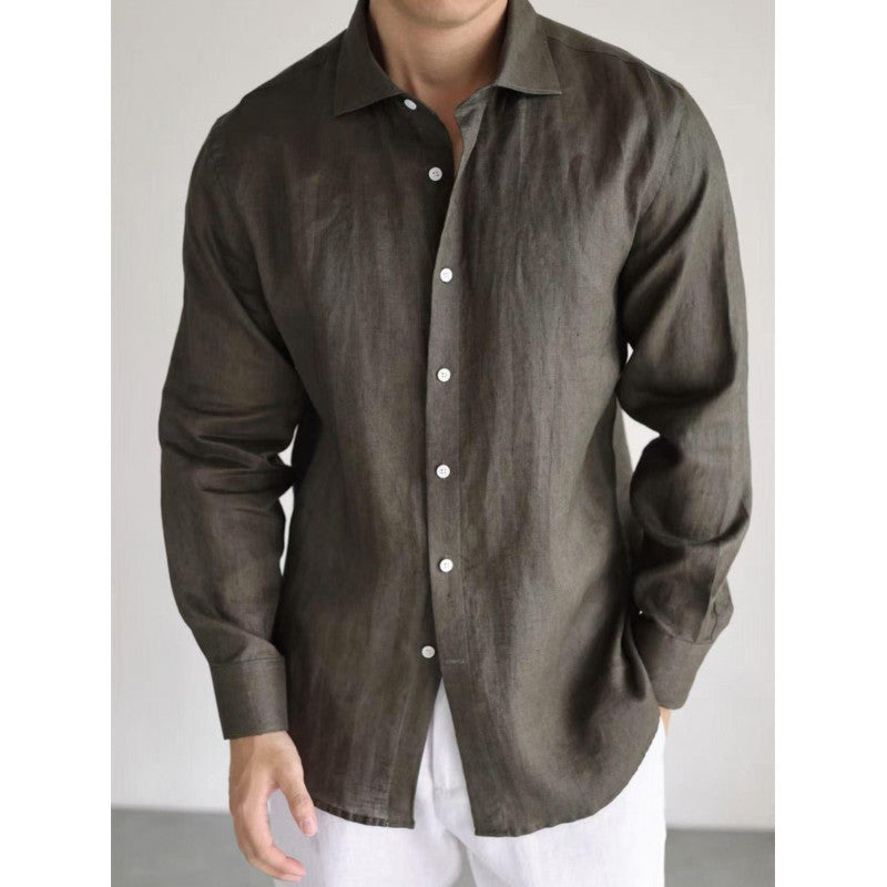 Men's Long-Sleeved Casual Business Style Shirt