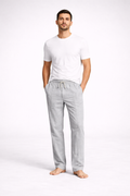 Men's Casual Linen Straight Pants Breathable Trendy Design