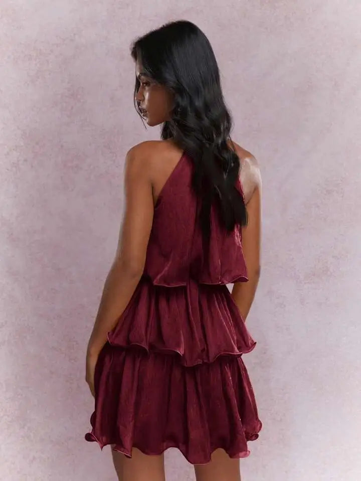 Women's Sleeveless Ruffled Midi Dress
