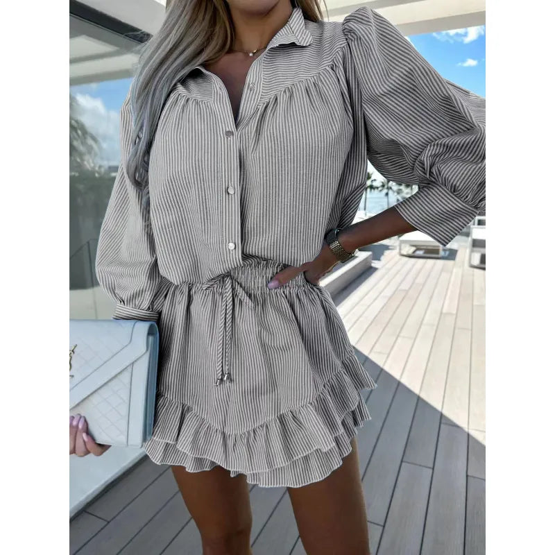 Women's Striped Summer One-Piece Set