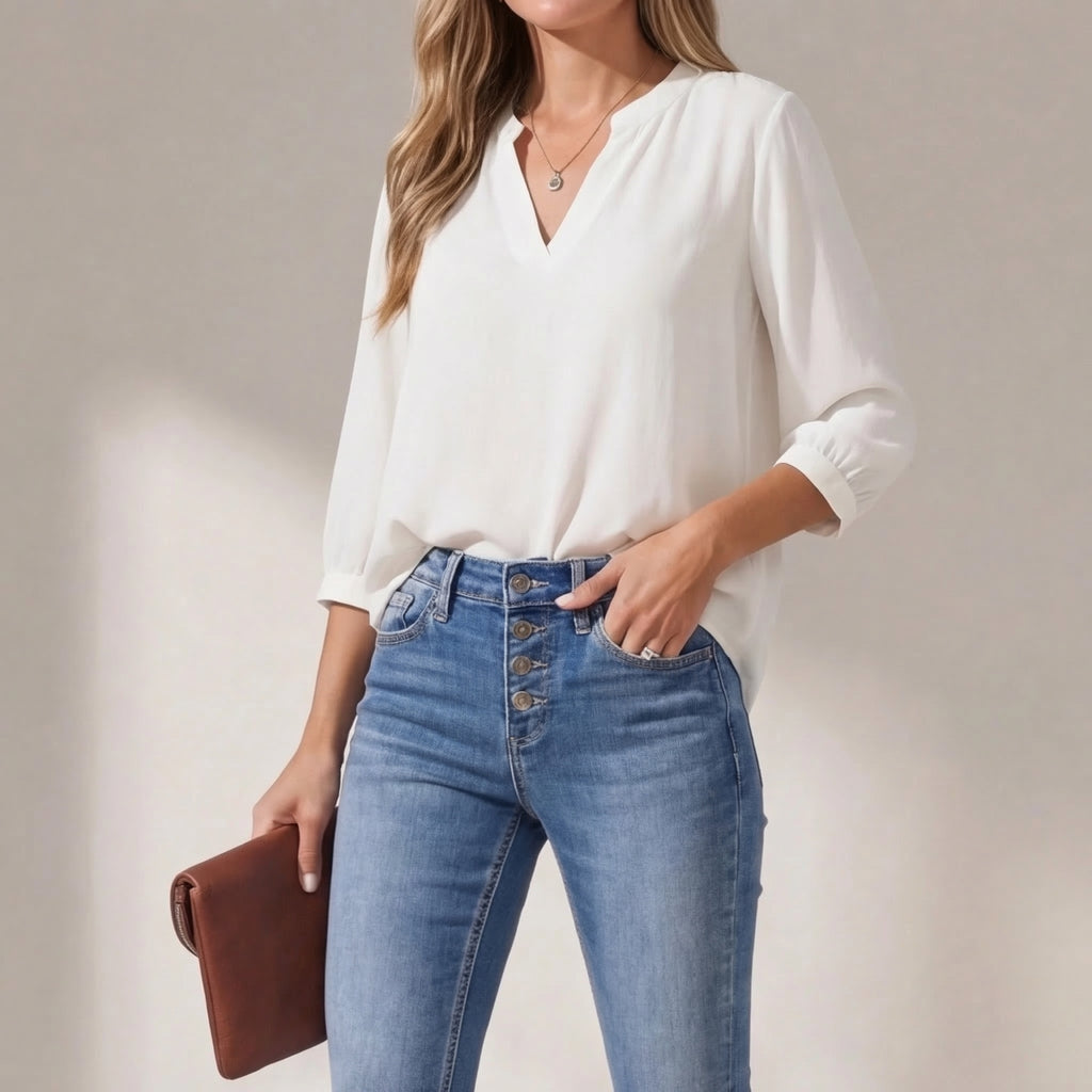 Women Denim Flare Pants High Waist