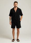 Men's Casual Two Piece Summer Set with Short Sleeve Shirt